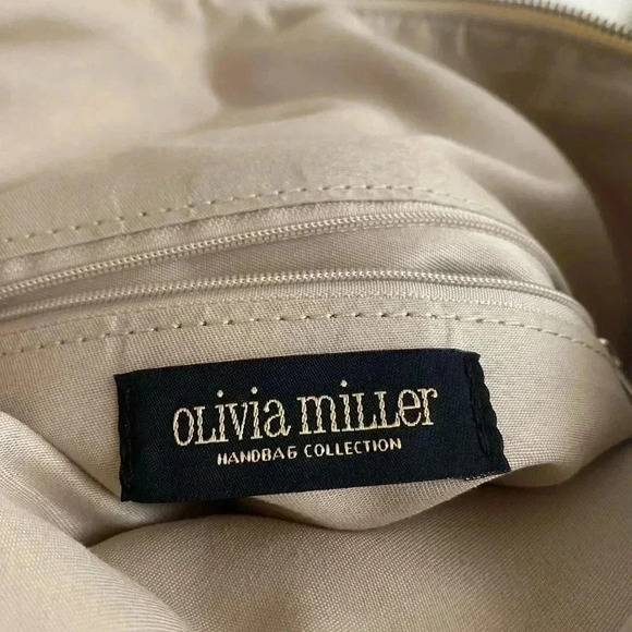 Olivia Miller Shoulder Crossbody Bag Tote Fold Over Purse Adjustable Strap Tan - Picture 11 of 12